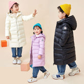 Kids Warm Down Jacket Children Velvet Hooded Outerwear-Veeddydropshipping